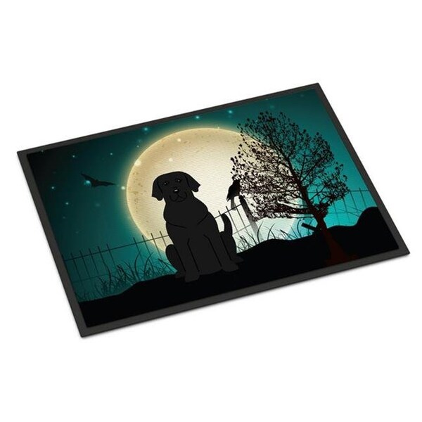 Carolines Treasures Carolines Treasures BB2247JMAT Halloween Scary Black Labrador Indoor or Outdoor Mat; 24 x 0.25 x 36 in. BB2247JMAT - main